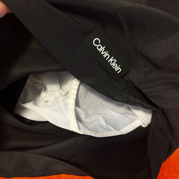 Calvin Klein black solid logo patch swim short NWT - Picture 8 of 14